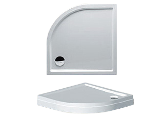 Receveur de douche ¼ de cercle RIHO DAVOS 289 120x120x4,5 cm avec pieds et tablier