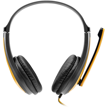 CANYON PC headset HSC-1 PC Mic Flat 2m Black Yellow - 0