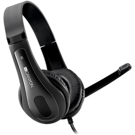 CANYON PC headset HSC-1 PC Mic Flat 2m Black