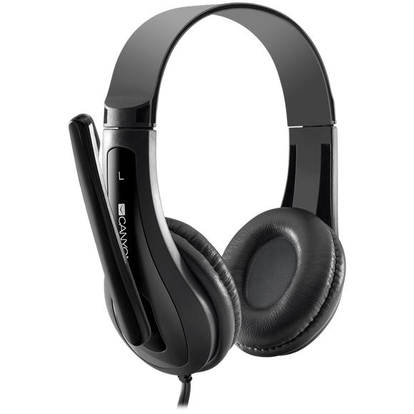CANYON PC headset HSC-1 PC Mic Flat 2m Black