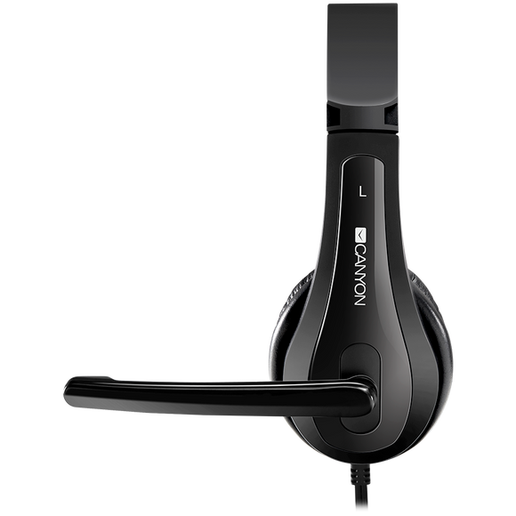 CANYON PC headset HSC-1 PC Mic Flat 2m Black