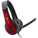 CANYON PC headset HSC-1 PC Mic Flat 2m Black Red-1