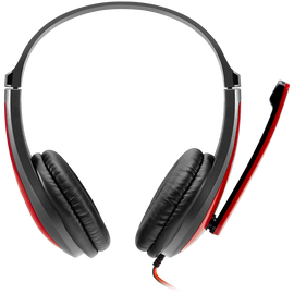 CANYON PC headset HSC-1 PC Mic Flat 2m Black Red - 0