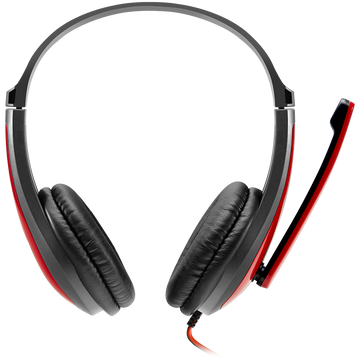 CANYON PC headset HSC-1 PC Mic Flat 2m Black Red - 0