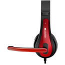 CANYON PC headset HSC-1 PC Mic Flat 2m Black Red-4