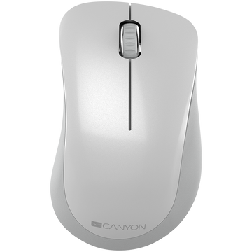 CANYON MW-11, 2.4 GHz Wireless mouse ,with 3 buttons, DPI 1200, Battery:AAA*2pcs ,pearl white grey67*109*38mm 0.063kg - 0