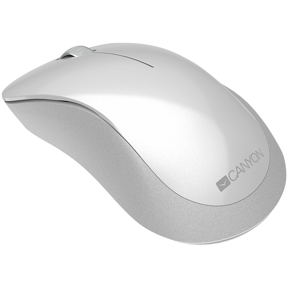 CANYON MW-11, 2.4 GHz  Wireless mouse ,with 3 buttons, DPI 1200, Battery:AAA*2pcs  ,pearl white grey67*109*38mm 0.063kg