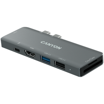 CANYON hub DS-5 7in1 Thunderbolt 3 Space Grey - 0