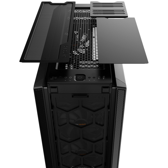 CARCASA be quiet! "SILENT BASE 802", Middle Tower,ATX, fara sursa, 3xfan,USB 3.2 gen 1 x 3,USB Type-C x 1, audiox2,PSU shroud, 7+2 sloturi expansiune, iluminare , negru "BG039" (timbru verde 0.32lei)