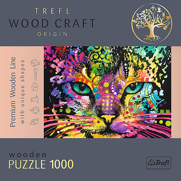 Puzzle en bois TREFL Chat coloré 1000 pièces