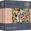 Puzzle en bois TREFL Chats sauvages dans la jungle 500+1 pièces