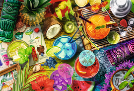 TREFL wooden puzzle Colorful cocktails 500+1 pcs