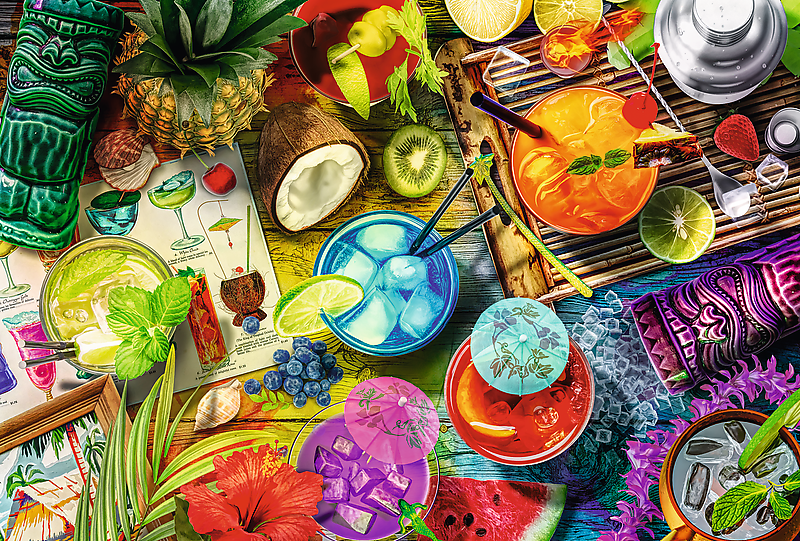 TREFL wooden puzzle Colorful cocktails 500+1 pcs