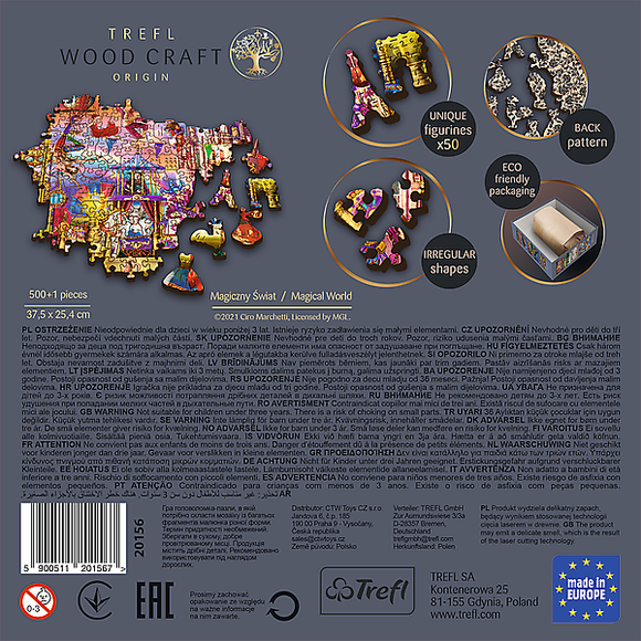 Puzzle en bois trefl monde magique 500+1 pièces