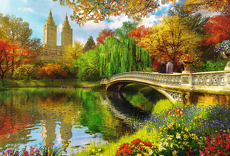 Puzzle en bois trefl central park manhattan new york 500+1 pièces - 0