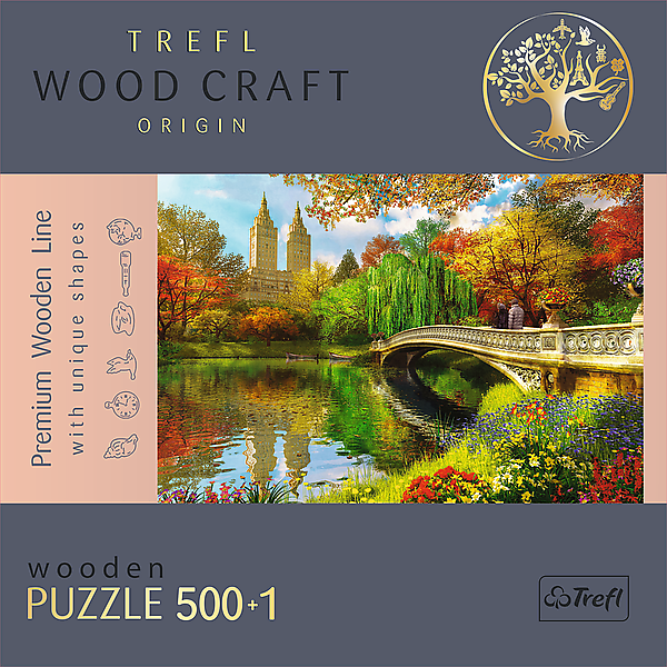 Puzzle en bois trefl central park manhattan new york 500+1 pièces