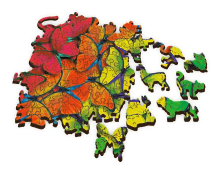 TREFL wooden puzzle Rainbow butterflies 500+1 pcs
