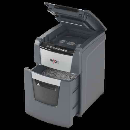 Destructeur de documents Rexel Optimum AutoFeed+ 100XP, coupe croisée, format P4, 34 l (remplace Rexel Auto+ 90X)