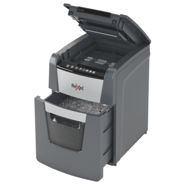 Destructeur de documents Rexel Optimum AutoFeed+ 100XP, coupe croisée, format P4, 34 l (remplace Rexel Auto+ 90X)