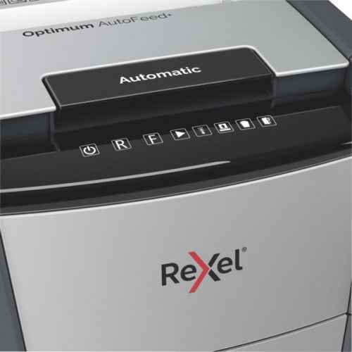 Rexel Optimum AutoFeed+ 225X Paper Shredder Cross shredding 4x25mm P-4 60 L, 55 dB, Pilka/Juoda