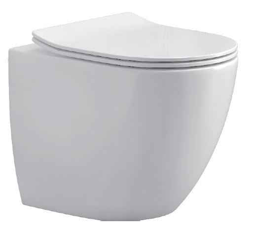 Cuvette WC Rimless à poser NEW LUNA - avec abattant à frein de chute