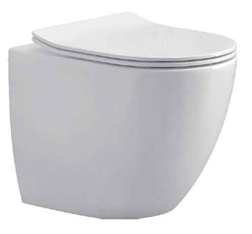 Cuvette WC Rimless à poser NEW LUNA - avec abattant à frein de chute
