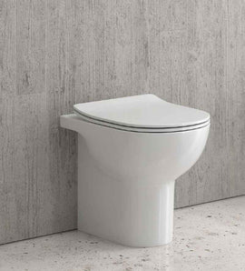 Cuvette WC Rimless à poser EOLIS 52x36x40cm - avec abattant à frein de chute