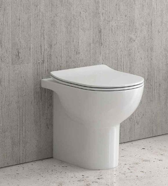 Cuvette WC Rimless à poser EOLIS 52x36x40cm - avec abattant à frein de chute