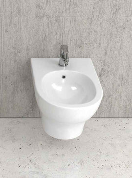 Bidet suspendu en céramique EOLIS 52x30x35 cm