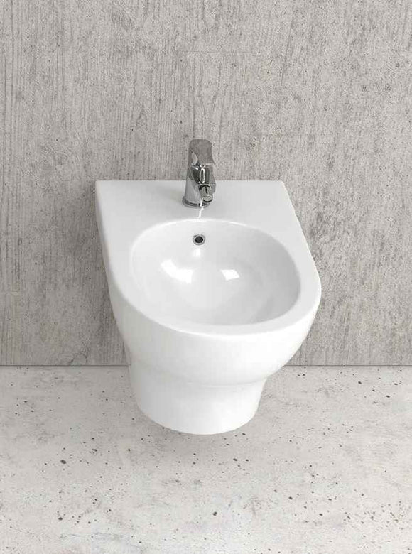 Bidet suspendu en céramique EOLIS 52x30x35 cm