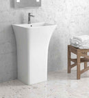 Lavabo totem ALIN 83x43,5x55 cm en céramique