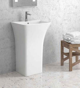 Lavabo totem ALIN 83x43,5x55 cm en céramique