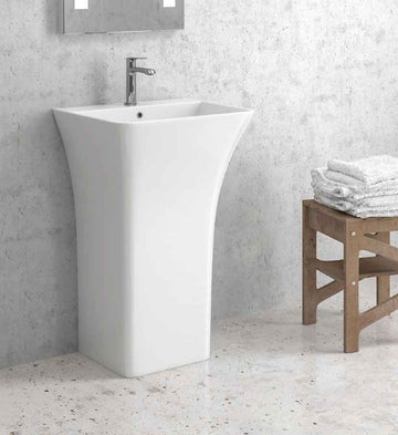 Lavabo totem ALIN 83x43,5x55 cm en céramique