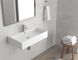Lavabo suspendu DAPHNE rectangulaire 70x41x14 cm