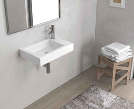 Lavabo suspendu MINOS rectangulaire 55x35x10 cm