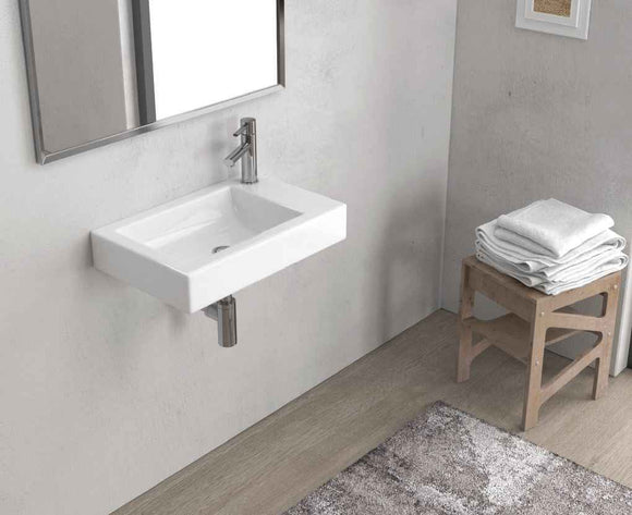 Lavabo suspendu MINOS rectangulaire 55x35x10 cm