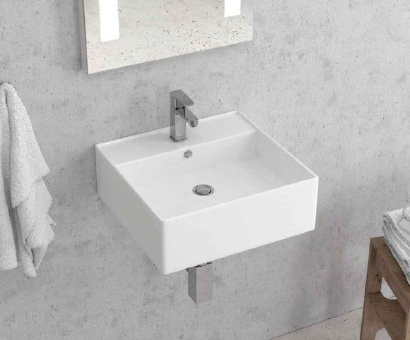 Lavabo carré suspendu KELY 46,5x46,5x16 cm