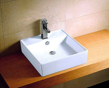 Lavabo carré suspendu KELY 46,5x46,5x16 cm