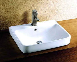 Vasque rectangulaire à poser BOTENE 61x46x19 cm en céramique