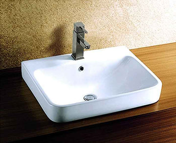 Vasque rectangulaire à poser BOTENE 61x46x19 cm en céramique