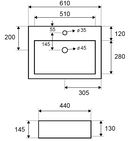 Vasque à poser MISSASSA 61x44x14,5 cm-3