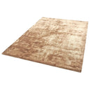 Tapis de salon en viscose fait main titane