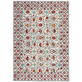 Tapis style floral pure laine leaf - 0
