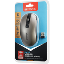 CANYON MW-18, 2.4GHz Wireless Rechargeable Mouse with Pixart sensor, 4keys, Silent switch for right/left keys,DPI: 800/1200/1600, Max. usage 50 hours for one time full charged, 300mAh Li-poly battery, Dark grey, cable length 0.6m, 116.4*63.3*32.3mm, 0.075