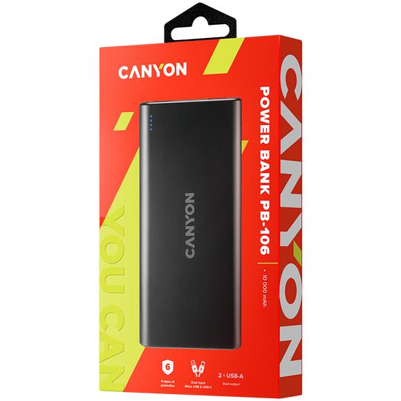 CANYON power bank PB-106 10000 mAh Black