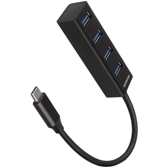 AXAGON HUE-M1C 4x USB3.2 Gen 1 MINI hub, metal, 20cm USB-C cable
