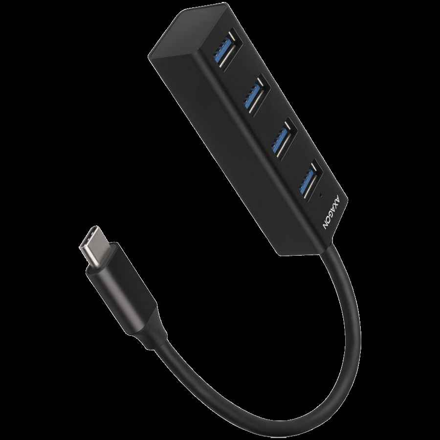 Hub AXAGON HUE-M1C 4x USB3.2 Gen 1 MINI, métal, câble USB-C 20 cm