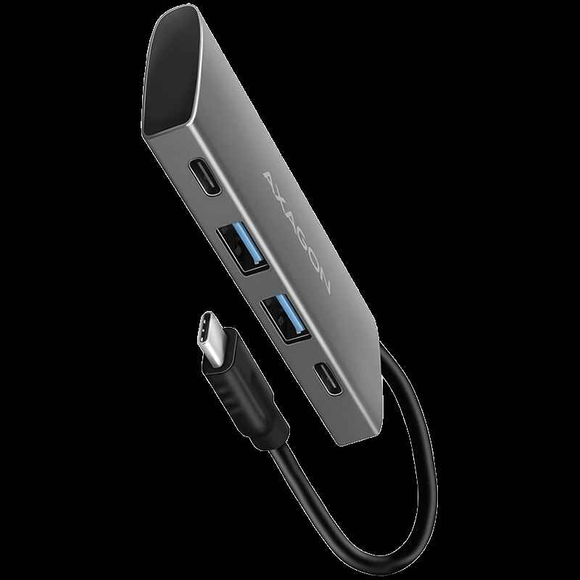 AXAGON HMC-4G2 2x USB-A + 2x USB-C, concentrateur USB-C 3.2 Gen 2 10 Gbit/s, câble USB-C 13 cm
