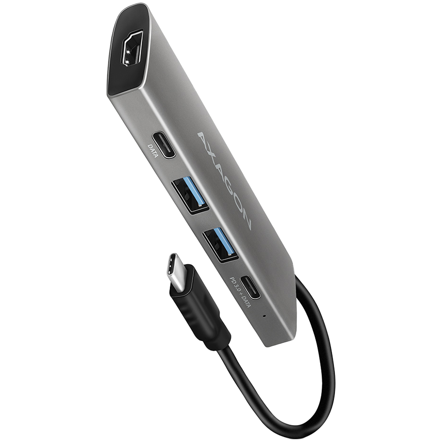 Hub multiport USB 3.2 Gen 1. HDMI, lecteur de carte et Power Delivery. Câble USB-C de 20 cm.