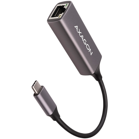 AXAGON ADE-TRC Type-C USB3.2 Gen 1 - Gigabit Ethernet 10/100/1000 Adapter, metal, titan grey